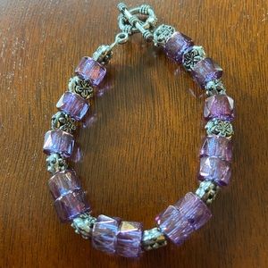 Purple bead bracket.  Christian artist. Homemade.